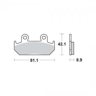 Фото автозапчасти тормозные колодки шоссейные sinter HONDA CB, CBR, CBX, NSR, VFR, VT, XRV 250-750 1986- TRW MCB562SV (фото 1)