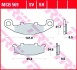 Фото автозапчасти тормозные колодки шоссейные/гоночные sinter HYOSUNG GT; KAWASAKI EN, ER, EX, GPX, GPZ, GTR, KDX, KL, KLE, KR-1, ZG, ZL, ZR, ZRX, ZX, Z/ZG, ZZR; SUZUKI DR, GS, GSF, GSX, VX 250-1200 1987-2007 TRW MCB569SH (фото 2)