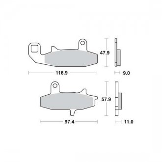 Фото автозапчасти тормозные колодки шоссейные sinter SUZUKI DR 650 1991- TRW MCB597SV