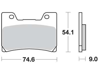 Фото автозапчастини гальмівні колодки шосейне sinter YAMAHA FZR, TDM, VMX-12 600/850/1200 1990-2002 TRW MCB622SV (фото 1)