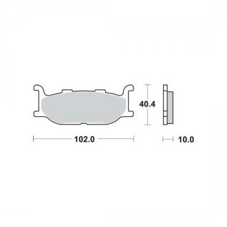 Фото автозапчастини гальмівні колодки шосейне sinter YAMAHA BOLT, SCR, SR, XJ, XJR, XP, XV, XVS, XVZ 400-1600 1994-2017 TRW MCB640SV (фото 1)