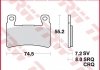 Фото автозапчастини гальмівні колодки гоночні carbon HONDA CB, CBR, VTR 400-1300 1998- TRW MCB703CRQ (фото 2)