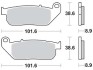 Фото автозапчастини гальмівні колодки шосейне sinter HARLEY DAVIDSON XL, XL 53 883/1200 2004- TRW MCB753SV (фото 1)