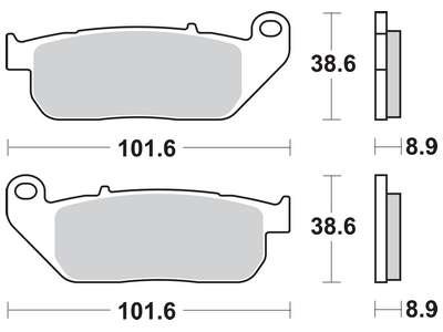 Фото автозапчастини гальмівні колодки шосейне sinter HARLEY DAVIDSON XL, XL 53 883/1200 2004- TRW MCB753SV