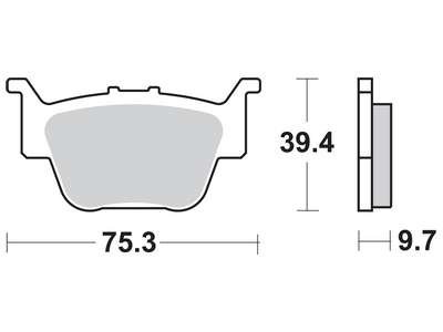 Фото автозапчасти тормозные колодки внедорожники sinter HONDA TRX 420/450/650 2003-2013 TRW MCB769SI