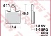 Фото автозапчасти тормозные колодки гоночные carbon KAWASAKI GTR, Z, ZG, ZX-14R, ZX-6R, ZZR 600-1400 2002-2018 TRW MCB789CRQ (фото 2)