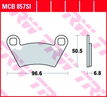 Фото автозапчасти тормозные колодки внедорожники sinter POLARIS RANGER 700/800/900 2006-2013 TRW MCB857SI