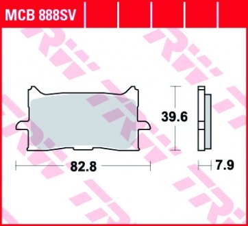 Фото автозапчастини гальмівні колодки шосейне sinter HONDA CRF, X-ADV 700/1000 2015- TRW MCB888SV