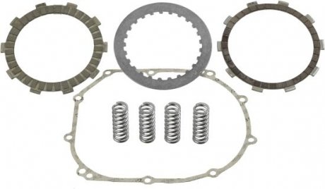 Фото автозапчастини комплект зчеплення в зборі (дискистальні та фрикціонні, пружини) HONDA CB, CBF, CBR 600 1991- TRW MSK206
