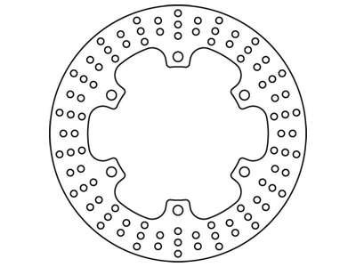 Фото автозапчасти тормозной диск передняя Сталь толщина 5мм количество монтажных отверстий 6 диаметр монтажного отверстия 10,5мм (в некоторых моделях передние, в некоторых задние) HONDA CBR, CBX, NT, SLR, XBR, XL 500-1000 TRW MST202