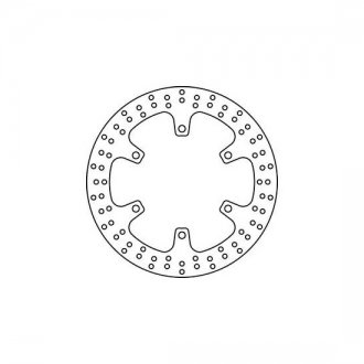 Фото автозапчасти тормозной диск передняя Сталь толщина 5мм монтажных отверстий 6 диаметр фиксирующего отверстия 10,5мм CAGIVA ELEFANT, GRAN CANYON, NAVIGATOR; HONDA CB, CBF, CBR, NT, ST, VFR, VT 500-1300 1987-2016 TRW MST206