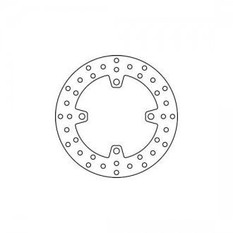 Фото автозапчасти тормозной диск задний Сталь толщина 5мм монтажных отверстий 4 диаметр фиксирующего отверстия 10,5мм HONDA CB, CB-1, CBR, CRF, FES, NX, VTR, XR; TRIUMPH DAYTONA, SPEED FOUR 125-1000 1988-2016 TRW MST245