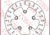 Гальмівний диск задній Сталь товщина 4мм кількість монтажних отворів 5 діаметр фіксуючого отвору 10,5мм KAWASAKI J300; SUZUKI GSF, GSX, GSX-R, RF, SV 300-1300 1988-2018 TRW MST251 (фото 2)