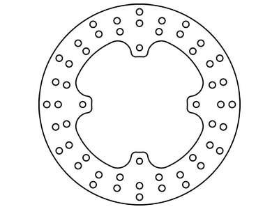 Фото автозапчасти тормозной диск задний Сталь толщина 5мм количество монтажных отверстий 4 диаметр монтажного отверстия 6,5мм HONDA FX, NX, SLR, XL 250/650 1988- TRW MST326