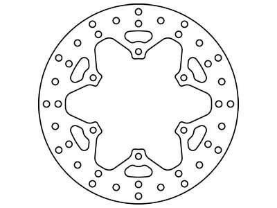 Фото автозапчасти диск тормозной задний Сталь толщина 4мм количество монтажных отверстий 6 диаметр фиксирующего отверстия 6,5мм KAWASAKI KLX, KX 125-500 1989-2007 TRW MST333