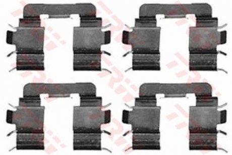 Монтажный набор задних тормозных накладок передняя NISSAN MICRA II 1.0-1.5D 08.92-02.03 TRW PFK388 (фото 1)