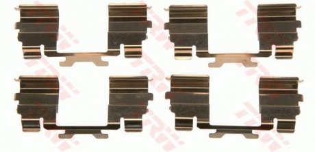 Монтажный набор задних тормозных накладок передняя CITROEN JUMPER; FIAT DUCATO; PEUGEOT BOXER 2.2D/2.3D/3.0D 04.06- TRW PFK571 (фото 1)