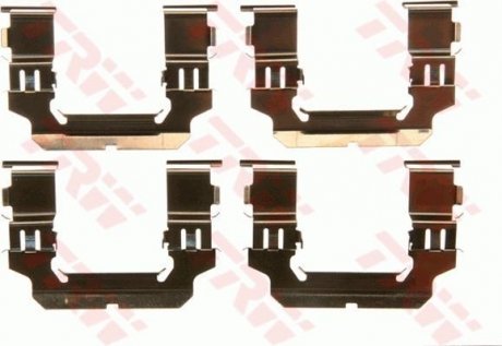 Монтажный набор задних тормозных накладок передняя NISSAN PATROL GR V 2.8D-4.8 06.97- TRW PFK580 (фото 1)