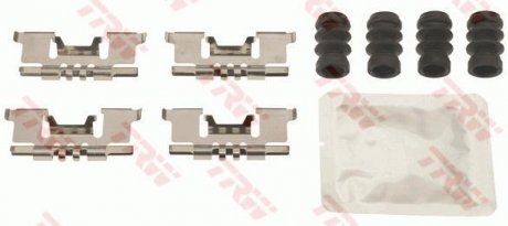 Монтажный набор задних тормозных накладок передняя DAIHATSU SIRION, YRV; NISSAN PIXO; SUZUKI ALTO, CARRY 1.0/1.3 03.00- TRW PFK649 (фото 1)