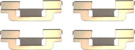 Монтажный набор задних тормозных накладок задний CITROEN C6 2.2D-3.0D 09.05- TRW PFK732 (фото 1)