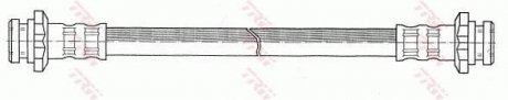 Тормозная трубка/трос гибкая передняя левая/правая (длина 340мм, M10x1/M10x1) NISSAN 200 SX TRW PHA168 (фото 1)
