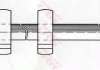 Тормозная трубка/трос гибкая передняя левая/правая (длина 277мм, M10x1/M10x1) ALFA ROMEO GTV, SPIDER; FIAT COUPE 2.0/3.0 09.94-10.05 TRW PHA355 (фото 1)