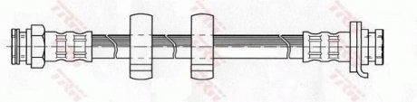 Тормозная трубка/трос гибкая передняя левая/правая (длина 277мм, M10x1/M10x1) ALFA ROMEO GTV, SPIDER; FIAT COUPE 2.0/3.0 09.94-10.05 TRW PHA355 (фото 1)