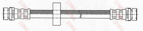 Тормозной шланг изогнутая задний левая/правая (длина 220мм, M10x1/M10x1) FORD FOCUS I 1.4-2.0 08.98-03.05 TRW PHA398 (фото 1)