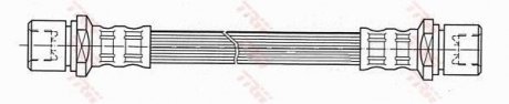 Гальмівная трубка/трос гнучка задній ліва (довжина 270мм, M10x1/M10x1) SUBARU LEGACY III, LEGACY IV, OUTBACK 2.0-3.0 10.98-12.09 TRW PHA403 (фото 1)