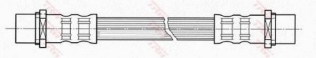 Тормозная трубка/трос гибкая задняя левая (длина 220мм, M10x1/M10x1) OPEL CORSA C, TIGRA 1.0-1.8 09.00- TRW PHA421