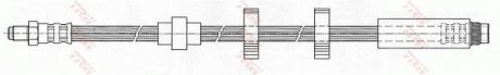 Гальмівная трубка/трос гнучка передня ліва/права (довжина 595мм, M10x1/M10x1) PEUGEOT 607 2.0-3.0 02.00-02.06 TRW PHB639 (фото 1)
