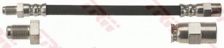 Тормозной шланг, задний левая/правая (длина 210мм, M10x1/M10x1) AUDI A6 1.8-4.2 06.94-12.97 TRW PHB650 (фото 1)