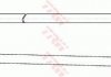 Тормозная трубка/трос гибкая задняя левая (длина 373,5мм, 10мм, M10x1) HYUNDAI TUCSON; KIA SPORTAGE 2.0/2.0D/2.7 08.04- TRW PHD1123 (фото 1)
