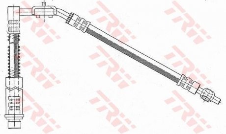 Гальмівная трубка/трос гнучка передня права (довжина 270мм, 10мм) MG MG TF, MGF; ROVER 100, 100 / METRO 1.1-1.8 03.90-12.09 TRW PHD257 (фото 1)