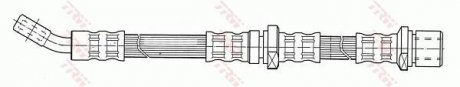 Тормозная трубка/трос гибкая задняя левая (длина 550мм, 10мм, M10x1, кожух) SUBARU FORESTER 2.0/2.5 06.98-05.08 TRW PHD434