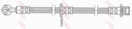 Тормозная трубка/трос гибкая задняя правая (длина 425мм, 10мм, M10x1/M10x1) HONDA ACCORD VI 1.6-2.3 10.98-06.03 TRW PHD448 (фото 1)