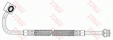 Гальмівная трубка/трос гнучка передня ліва (довжина 475мм, 10,5мм, M10x1/M10x1) KIA RETONA, SPORTAGE 2.0/2.0D 04.94- TRW PHD452