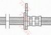 Тормозной шланг, передняя правая (длина 575мм, 10мм, M10x1, кожух) HONDA CIVIC VII 1.4-2.0 12.00-09.05 TRW PHD463 (фото 2)
