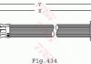 Тормозная трубка/трос гибкая передняя левая (длина 312мм, 10мм, M10x1/M10x1). TRW PHD474 (фото 1)