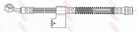 Гальмівная трубка/трос гнучка передня ліва (довжина 515мм, M10x1, кожух) HYUNDAI ACCENT II 1.3-1.6 01.00-11.05 TRW PHD607 (фото 1)