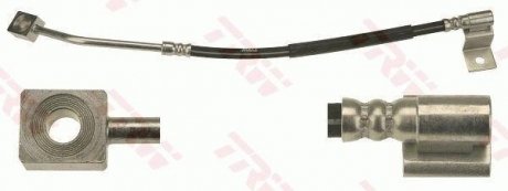 Тормозная трубка/трос гибкая передняя левая/правая (длина 433мм 3/8"-24UNF, кожух) CHRYSLER PT CRUISER 1.6-2.4 06.00-12.10 TRW PHD949 (фото 1)