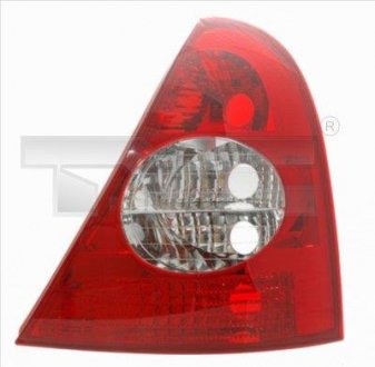 Задний фонарь левый (цвет поворота белый, цвет стекла красный) RENAULT CLIO Хэтчбек 09.98-06.01 TYC 11-0232-01-2