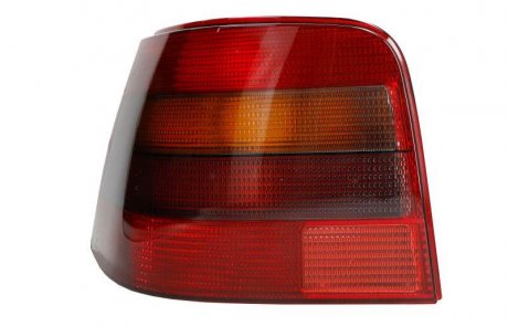 Задній ліхтар лівий (колір повороту димчастий, колір скла червон) Volkswagen GOLF IV Хетчбек 08.97-06.06 TYC 11-0254-01-2 (фото 1)