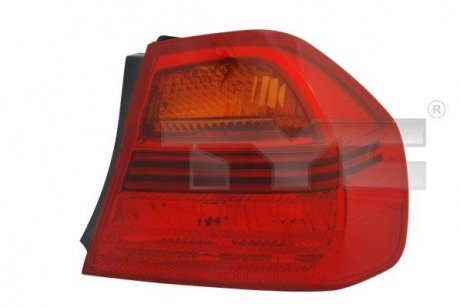 Задний фонарь правый (наружный, цвет поворота оранжевый, цвет стекла красный) BMW 3 Седан 12.04-07.08 TYC 11-0907-01-9
