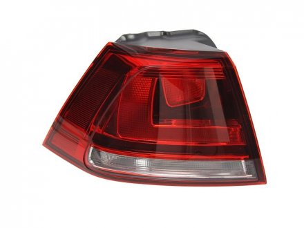 Задній ліхтар лівий (зовнішн, колір повороту білий, колір скла червоний) Volkswagen GOLF Хетчбек 08.12-03.17 TYC 11-12380-11-2 (фото 1)