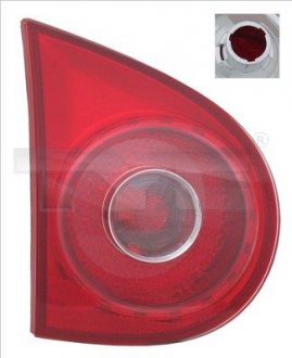 Задній ліхтар лівий (внутрішн, колір повороту червоний, колір скла червоний) Volkswagen GOLF Хетчбек 10.03-02.09 TYC 17-0054-01-2