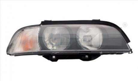 Фара правий (H7/HB3, електр, з моторчиком, колір вкладиша: чорн, колір індикатора: білий) BMW 5 E39 11.95-09.00 TYC 20-0379-15-2 (фото 1)