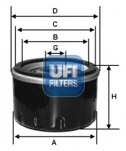 Фото автозапчасти фільтр масляний UFI 2359400