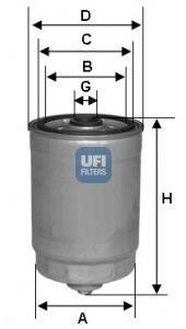 Паливний фільтр UFI 24 350 00 (фото 1)