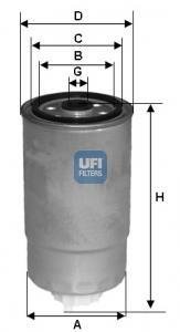 Топливный фильтр UFI 2438100